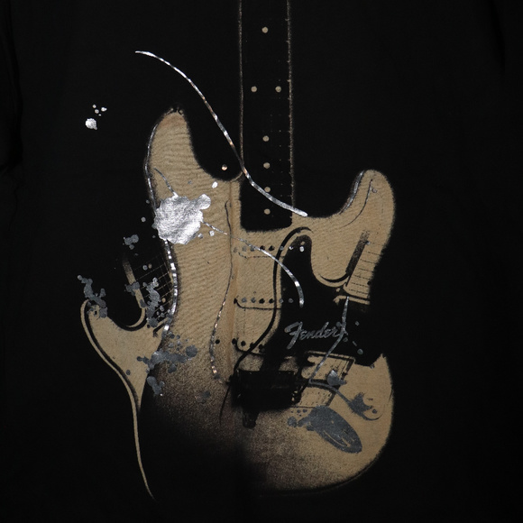 Fender Guitar Electric Instrument Rock Goth Shirt - Picture 1 of 4